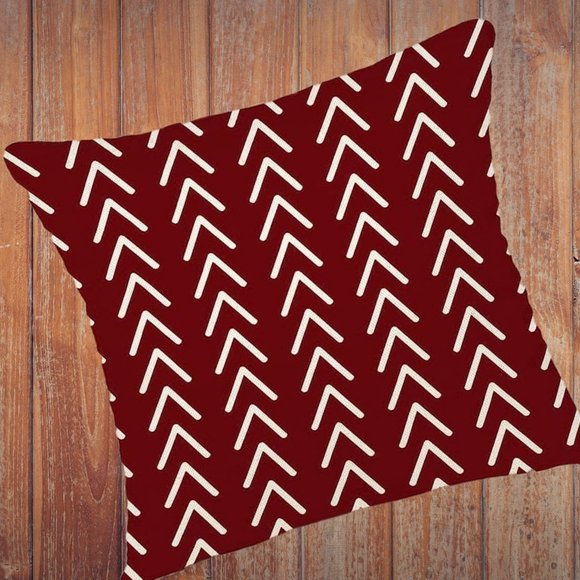 Decorative Pillow Covers Burgundy Modern Couch Throw Accent Indoor Outdoor Cases - Picture 5 of 8